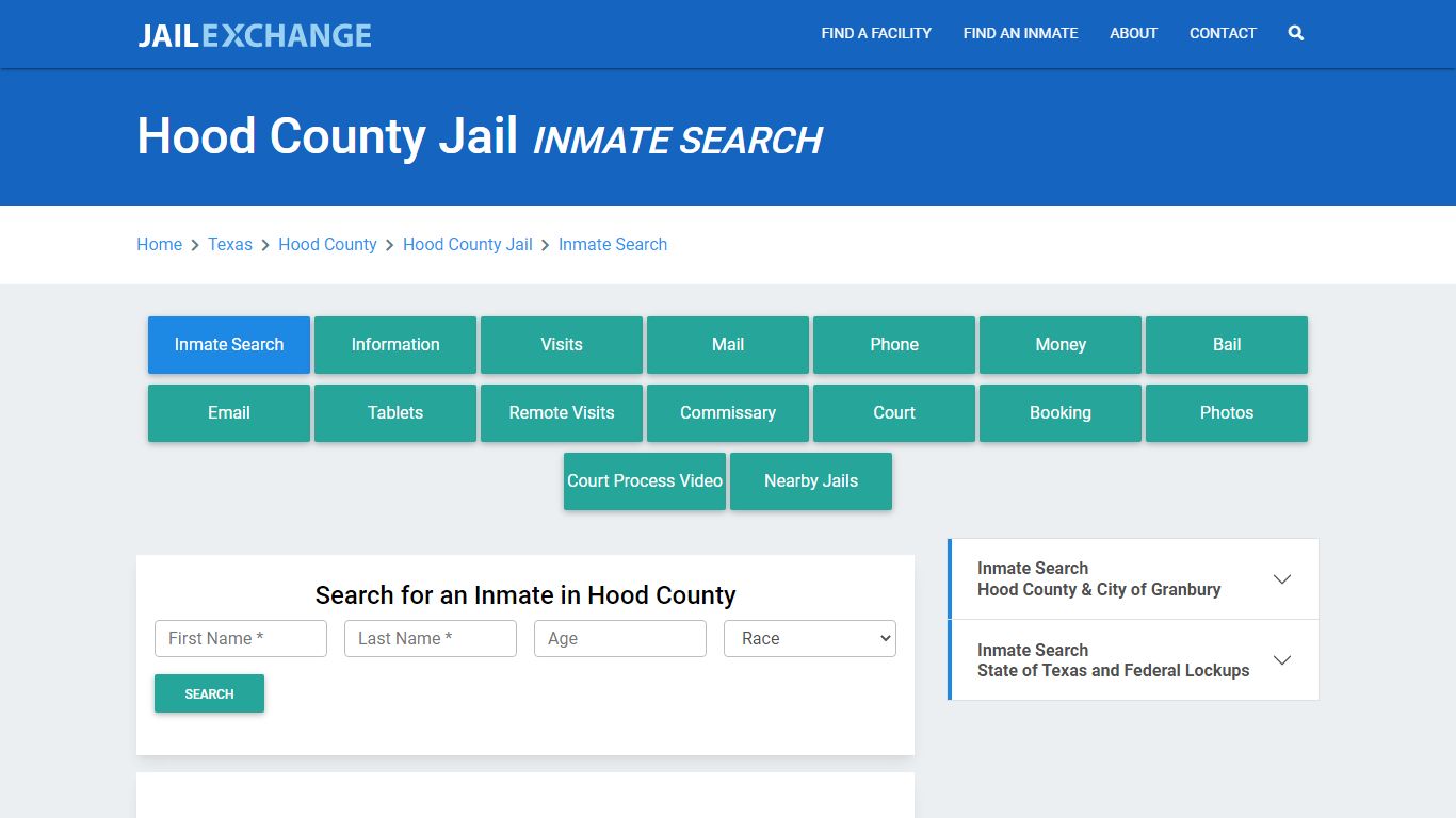 Hood County Jail, TX Inmate Search: Roster & Mugshots - Jail Exchange